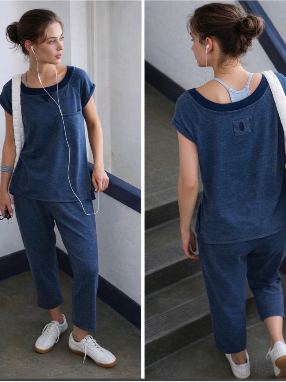 Free People Midnight Blue Relax Lounge Set